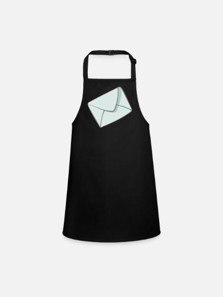 letter - Children's Apron - black - Front