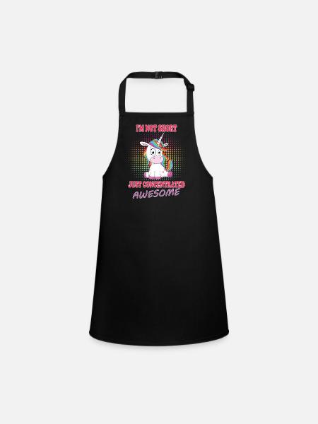 Licorne licorne - Tablier Enfant - noir - Devant