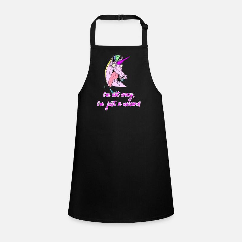 crazy unicorn verrücktes einhorn Schürze für Kinder