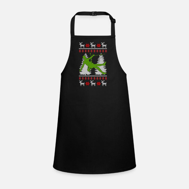 Klettern Bouldern Ugly Christmas Geschenk Schürze für Kinder