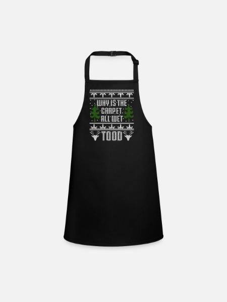 Why is the Carpet All Wet Todd - Children's Apron - black - Front