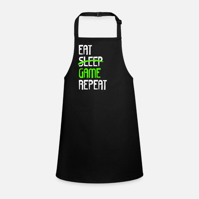 EAT SLEEP GAME REPEAT Schürze für Kinder