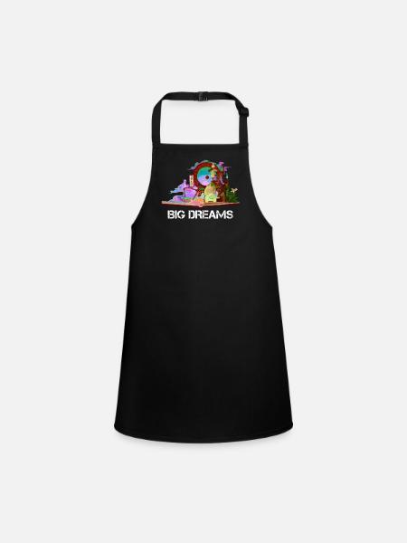 Big dreams - Big dreams - Children's Apron - black - Front