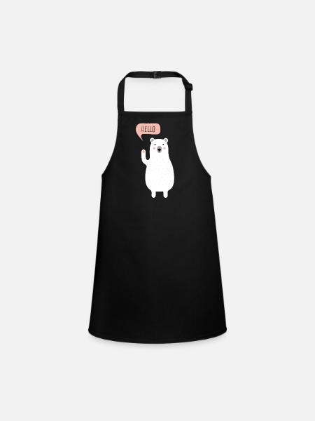 Eisbaer Hello - Children's Apron - black