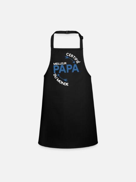 Certifié papa t-shirt cadeau père - Tablier Enfant - noir