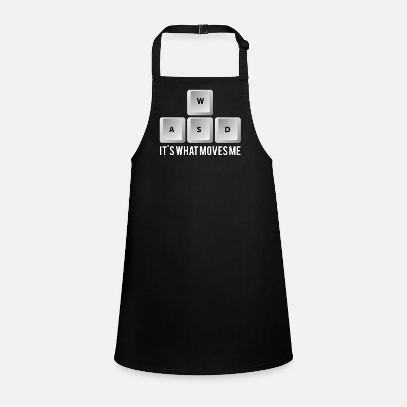 Gamer PC Nerd Geek Gift - Children's Apron - black