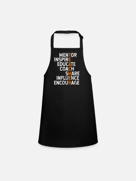 Gift for teacher or teacher - Children's Apron - black - Front