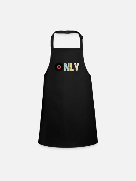 Vinyl Only - Schürze für Kinder - Schwarz - Vorne