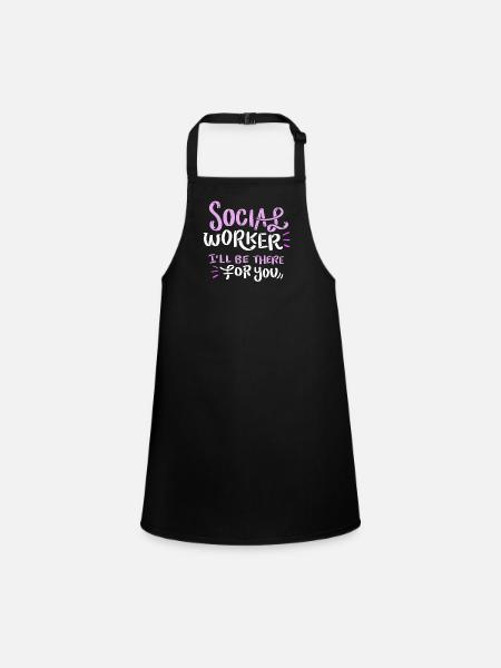 Travailleur social, travailleur social, cadeau social - Tablier Enfant - noir - Devant