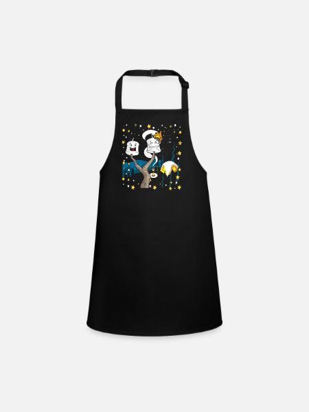 Happy Camper Marshmallow Campfire Gift Shirt - Children's Apron - black