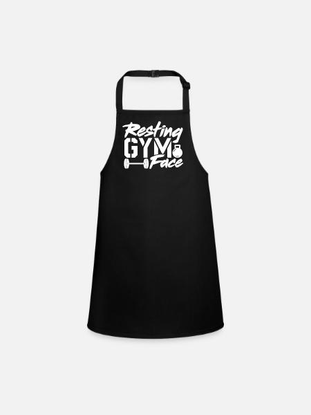 Fitness Gym - Schürze für Kinder - Schwarz - Vorne