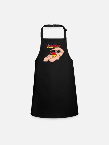 Allemagne Fan Cadeau Football Allemagne - Tablier Enfant - noir - Devant