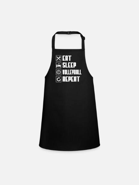 volleyball - Children's Apron - black - Front