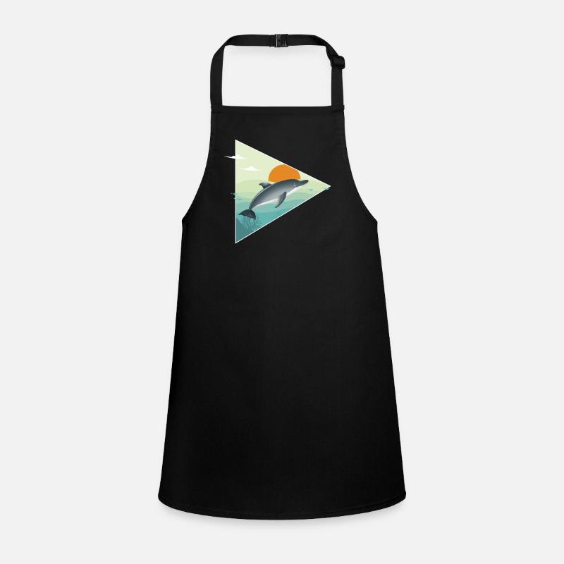 Dolphin - sunrise - ocean Children's Apron