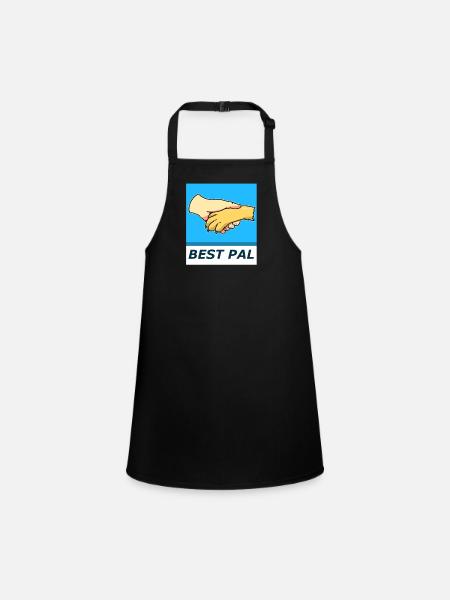 Best buddy - human - dog - Children's Apron - black - Front