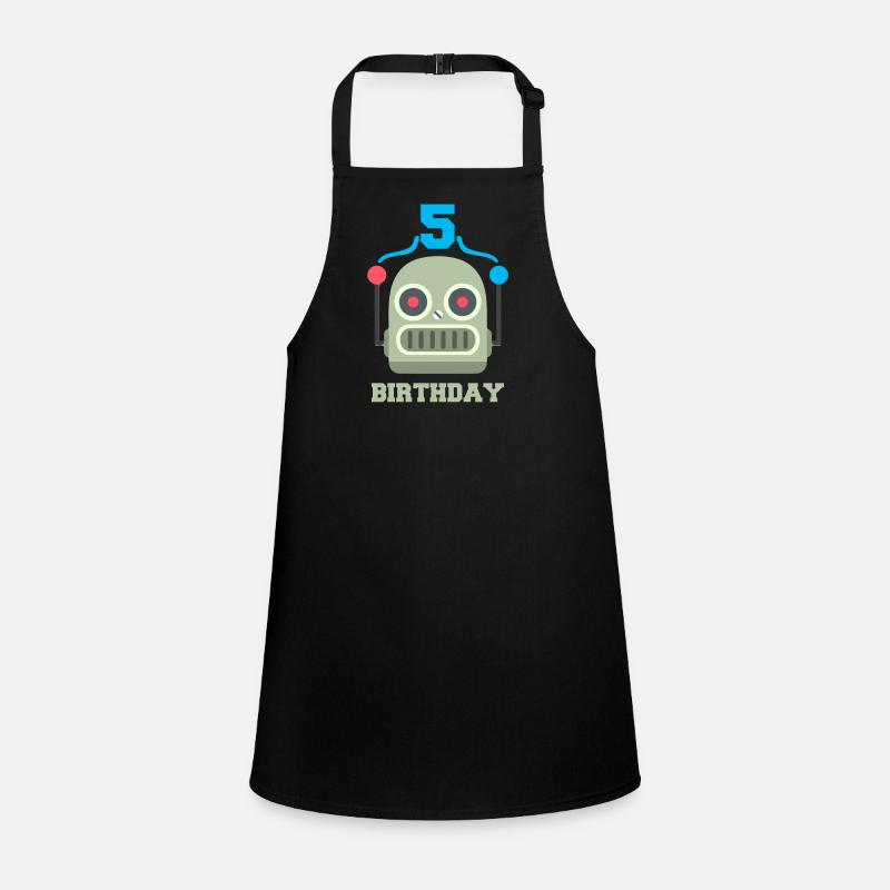 Fête d'anniversaire des enfants 5 anniversaire robot Tablier Enfant