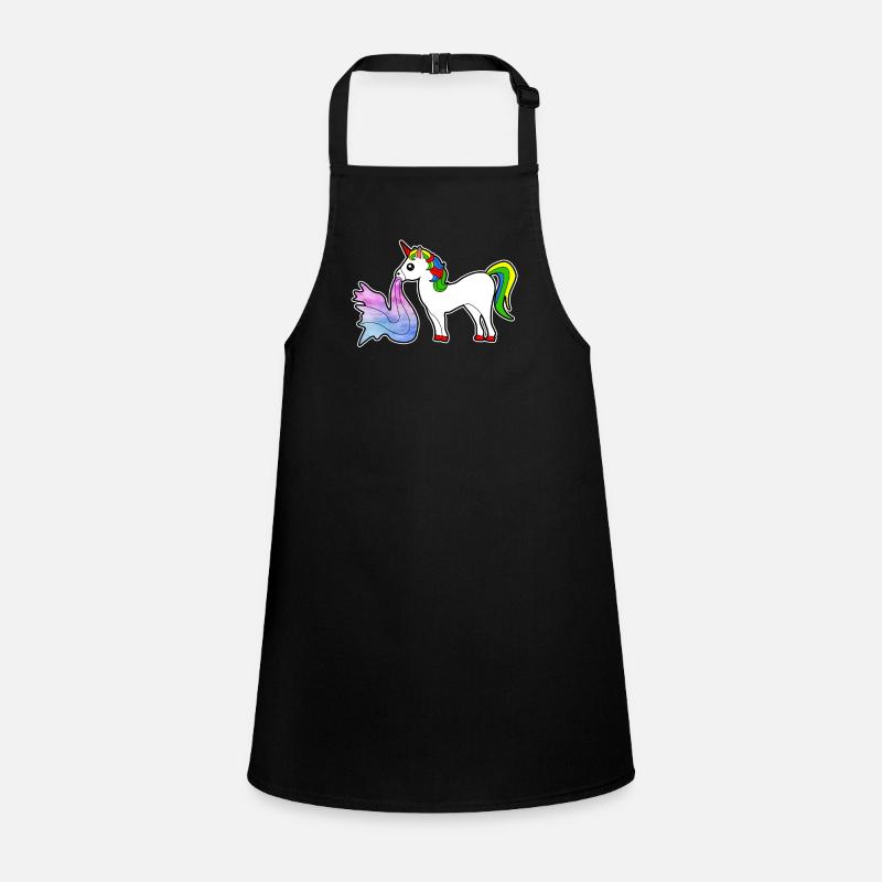Unicorn vomir sur l'idée de cadeau d'enfants Tablier Enfant