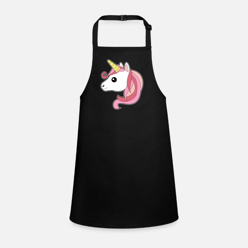 Einhorn rosa lange Haare Geschenk Idee Schürze für Kinder
