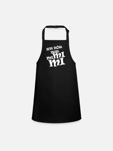 J’entends seulement Mimimi - Tablier Enfant - noir - Devant