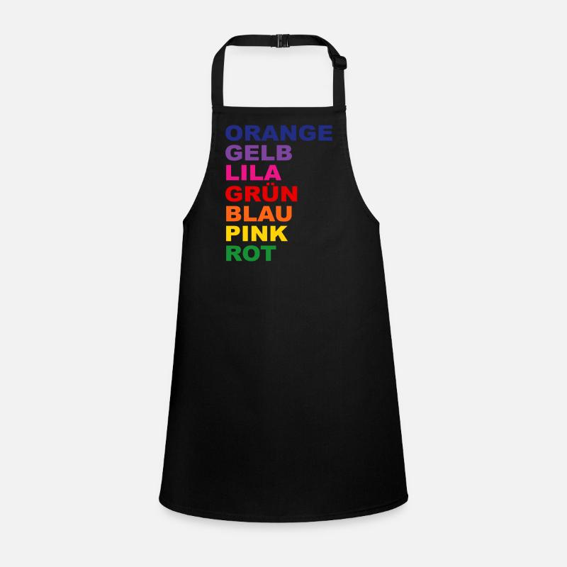 Regenbogen T-Shirt Schürze für Kinder