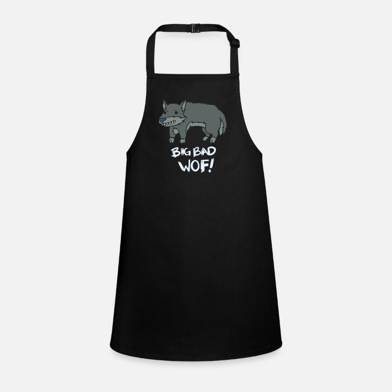Wolf Cartoon Comic Pack Prey Gift Idea Wild Children's Apron