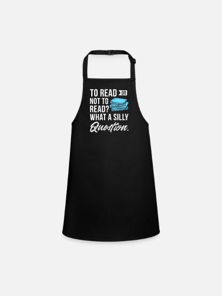 Books - Children's Apron - black - Front
