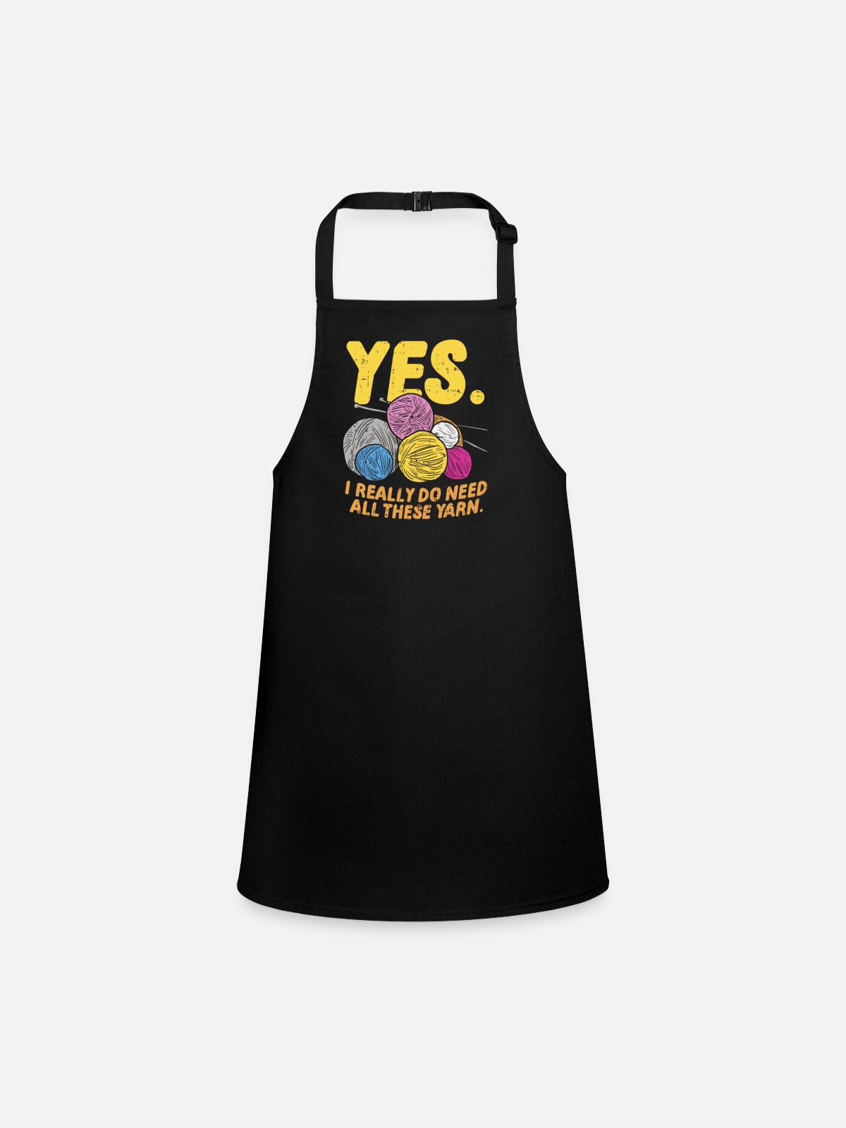 Knit - Children's Apron - black - Front