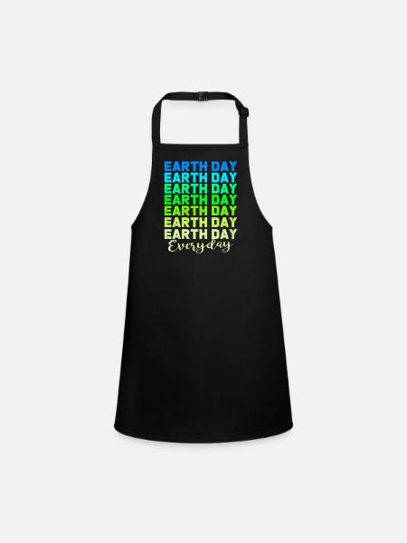Earth Day - Children's Apron - black - Front