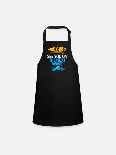 Kiteboard Kite kite-kite-cadeau kite-surf - Tablier Enfant - noir - Devant