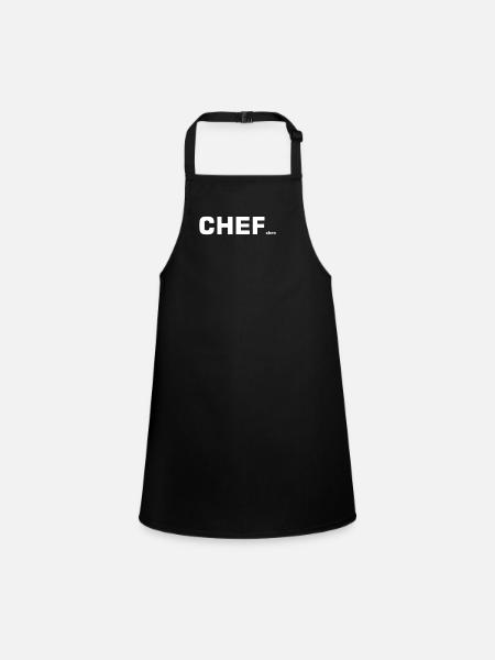 Chef Chefchen - Schürze für Kinder - Schwarz - Vorne