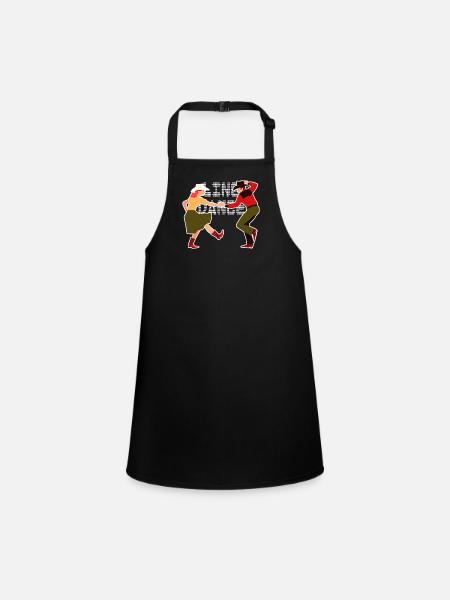 Line Dance - Children's Apron - black - Front