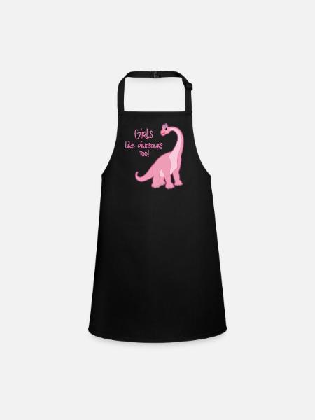 dinosaure - Tablier Enfant - noir - Devant