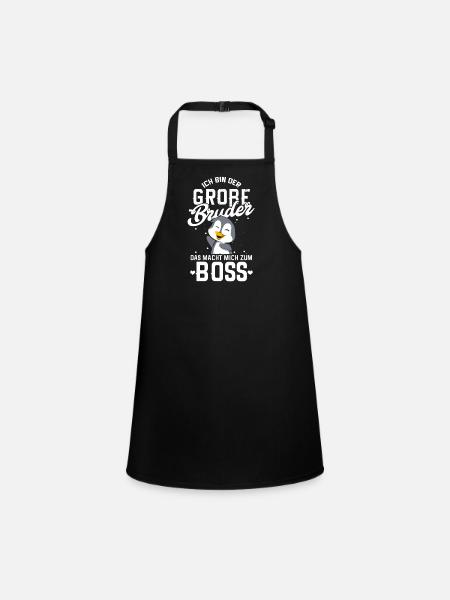 Ich Bin Großer Bruder Boss - Schürze für Kinder - Schwarz