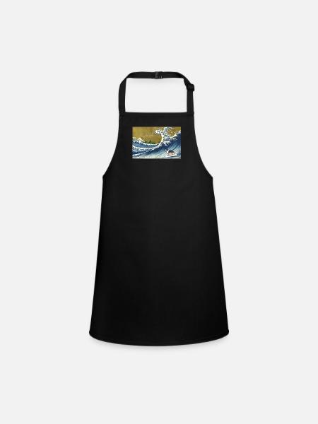 Border Collie - Children's Apron - black - Front