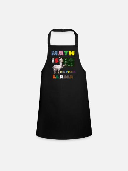Math Joke - Children's Apron - black - Front