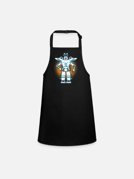 Robots et robotique - Tablier Enfant - noir - Devant