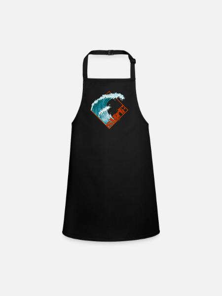 Surfeurs surfeurs surfeurs - Tablier Enfant - noir - Devant