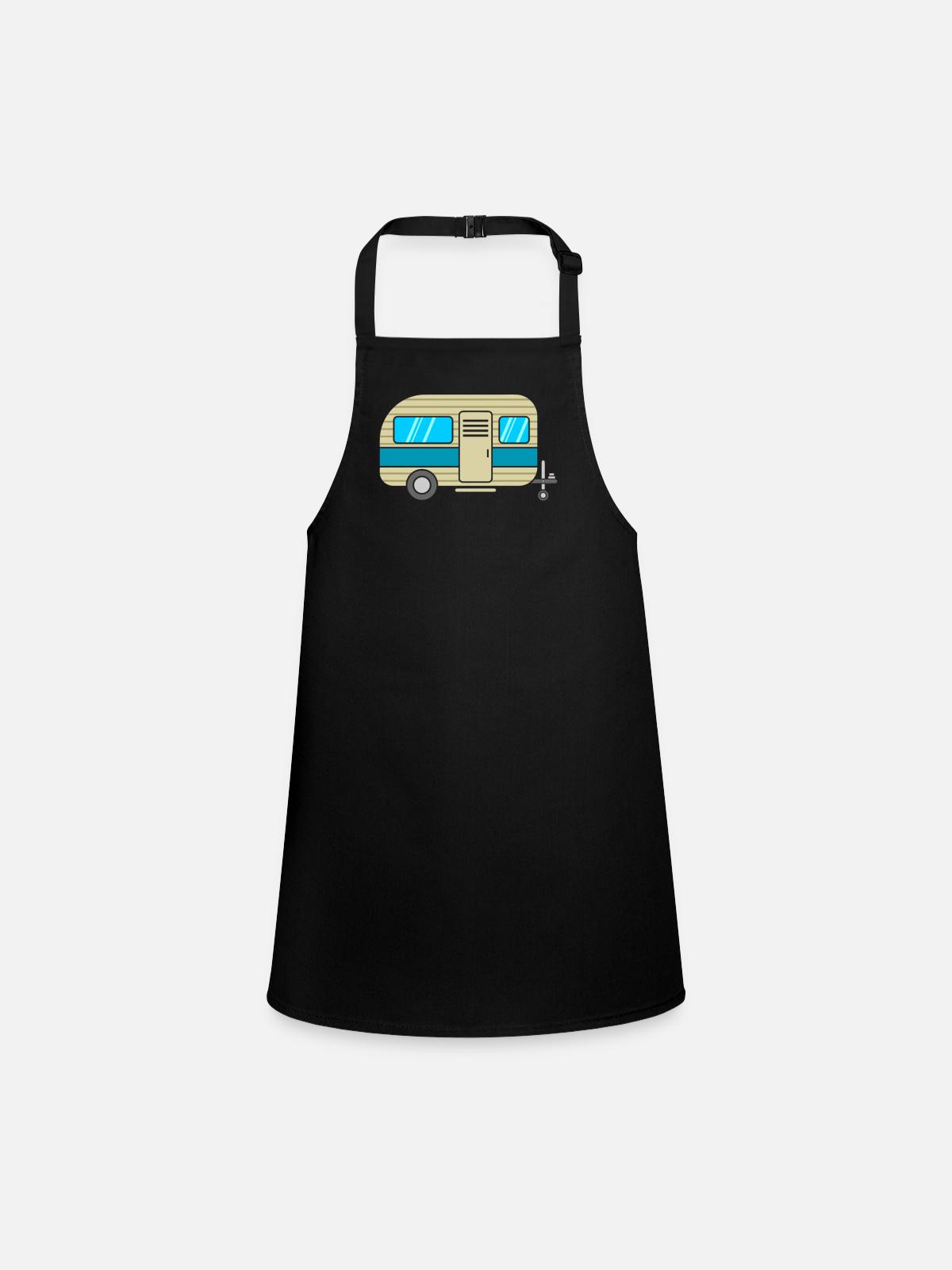 caravan - Children's Apron - black - Front