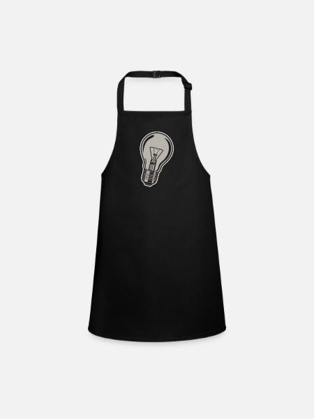 Ampoule ampoule - Tablier Enfant - noir - Devant