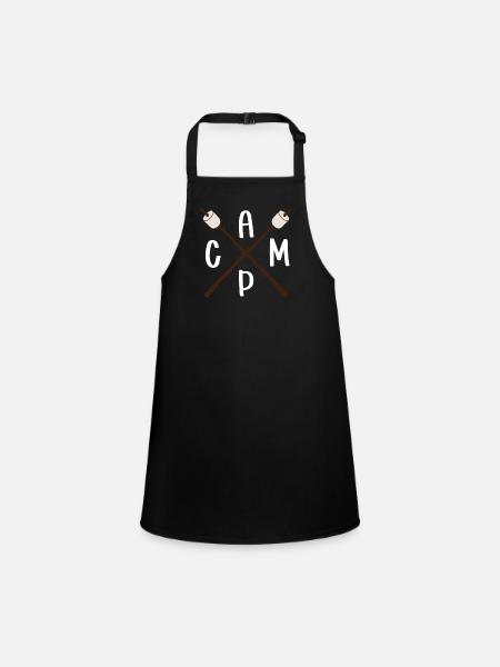 Nourriture de camping - Tablier Enfant - noir - Devant