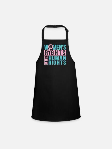 Women's rights politics resistance demo - Children's Apron - black - Front