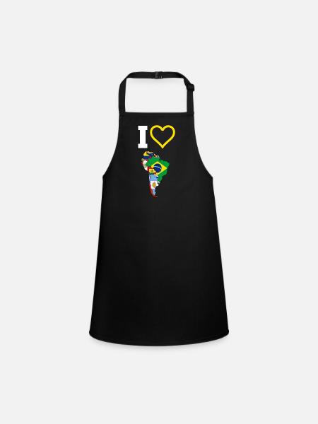 The Love Of South America - Children's Apron - black - Front