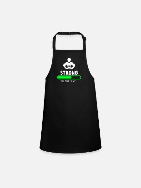 fitness - Children's Apron - black - Front