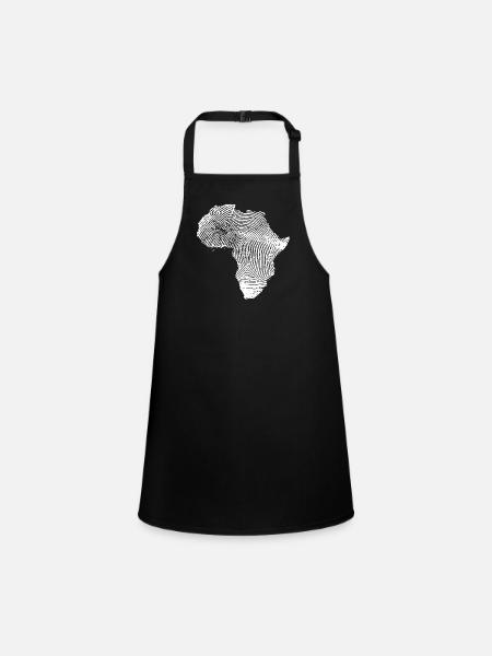 Afrika Afrika Kleidung Afrika Geschenk - Schürze für Kinder - Schwarz - Vorne