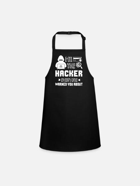Hacker I'm The Hacker - Children's Apron - black - Front