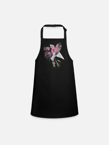 Galah on the eucalyptus flower - Children's Apron - black