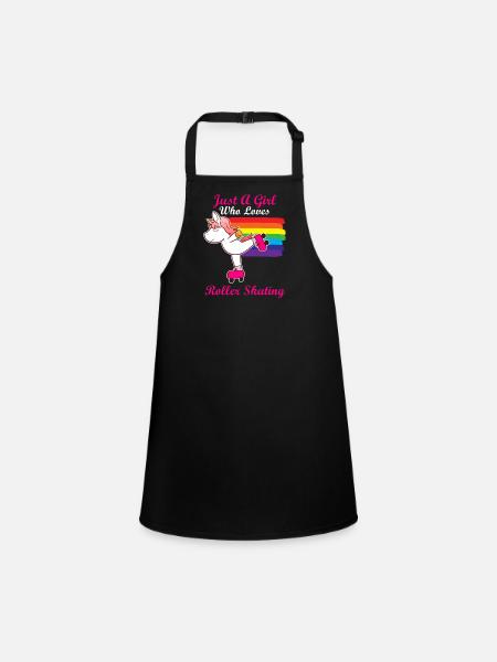 Roller skating - Children's Apron - black - Front
