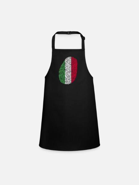 Italian fingerprint - Children's Apron - black - Front