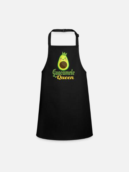 Guacamole Queen - Children's Apron - black - Front