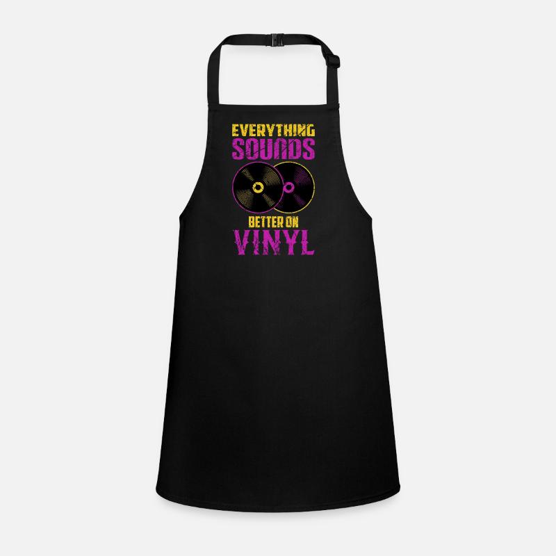 DJ vinyl turntable LP records Children's Apron